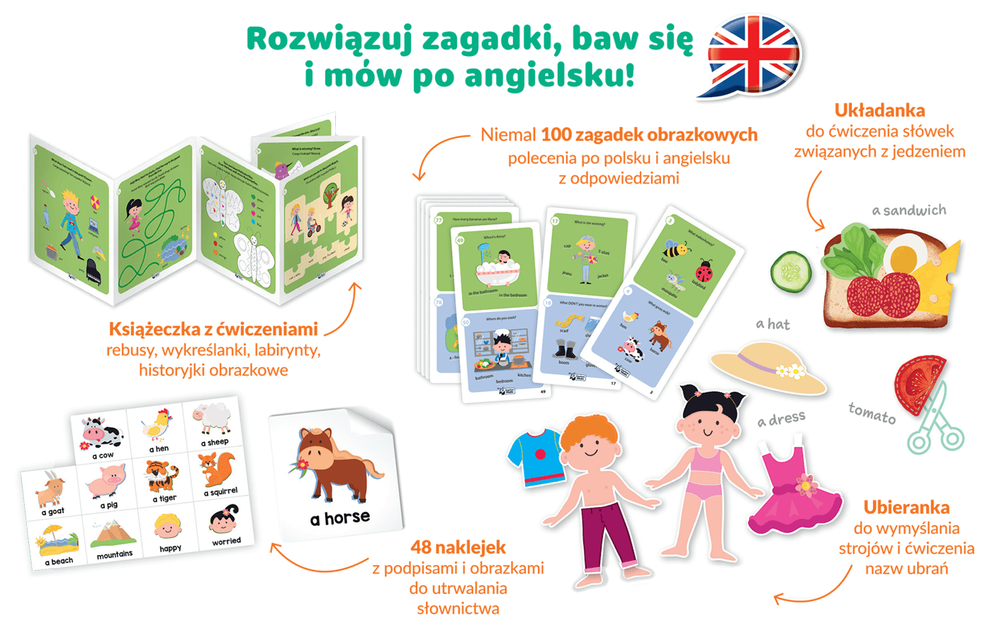 Baw się i ucz! Angielski dla przedszkolaka - Zagadki obrazkowe
